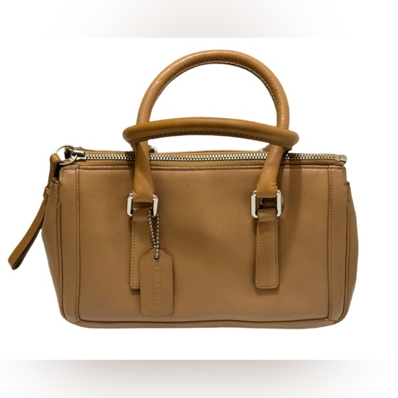 Vintage COACH 2000 Tan Leather Bonnie’s Legacy Satchel Crossbody Bag - Picture 2 of 13